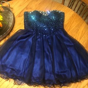 Royal Blue, Sequin Homecoming Dress!